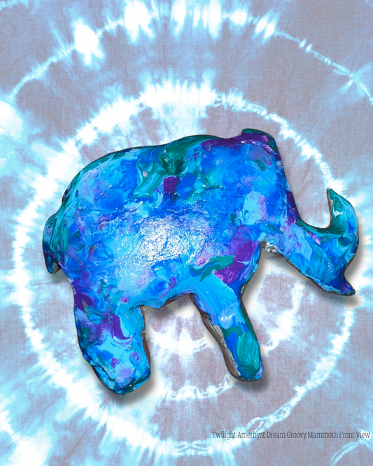 The Groovy Mammoth Door/Window Gem - Twilight Amethyst Dream