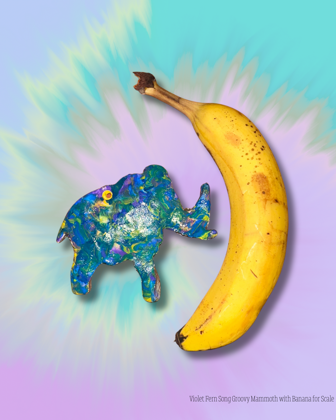 The Groovy Mammoth Door/Window Gem - Violet Fern Song