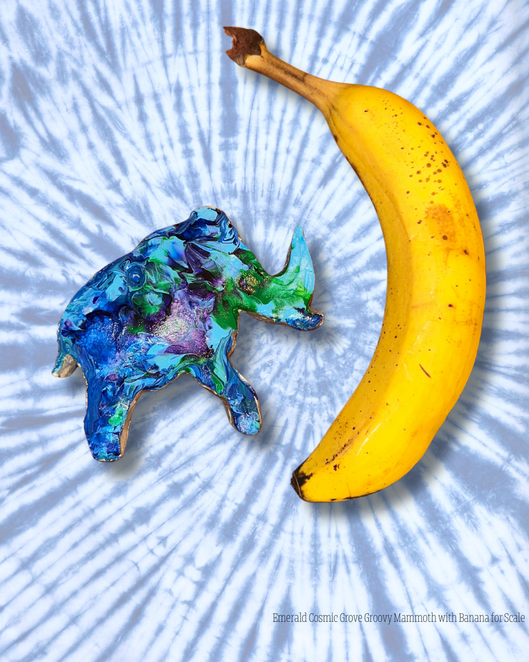 The Groovy Mammoth Door/Window Gem - Emerald Cosmic Grove
