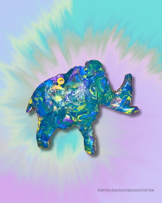 The Groovy Mammoth Door/Window Gem - Violet Fern Song