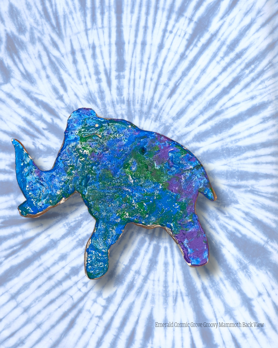 The Groovy Mammoth Door/Window Gem - Emerald Cosmic Grove