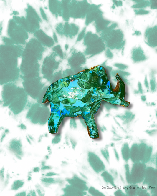 The Groovy Mammoth Door/Window Gem - Seaglass Glow